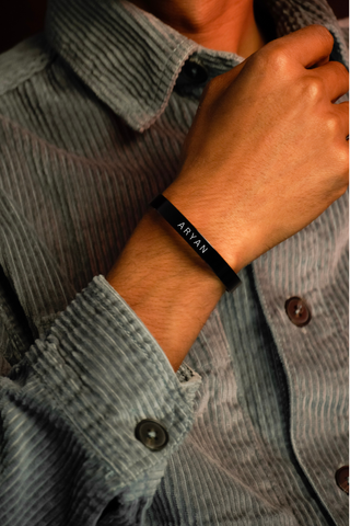 Personalized Name Engraved Cuff Bracelet