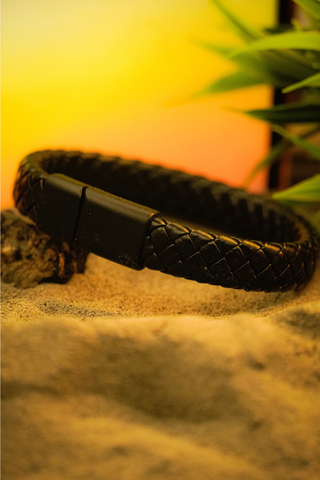 Gift for Him a Braided Leather Men's Bracelet: Stylish and Modern