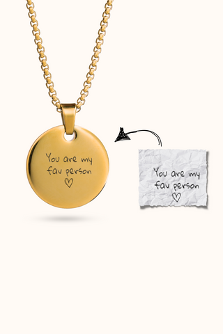 Personalized Handwriting Round Pendant
