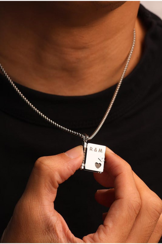 Personalized Book Necklace