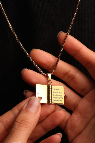 Personalized Book Necklace