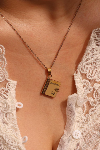 Personalized Book Necklace