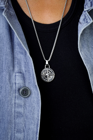Compass Necklace for Men