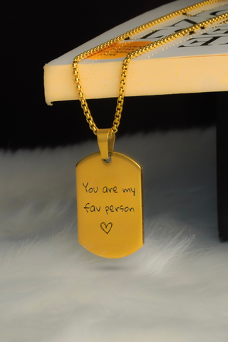 Gift for Couple: Handwritten Message Pendant