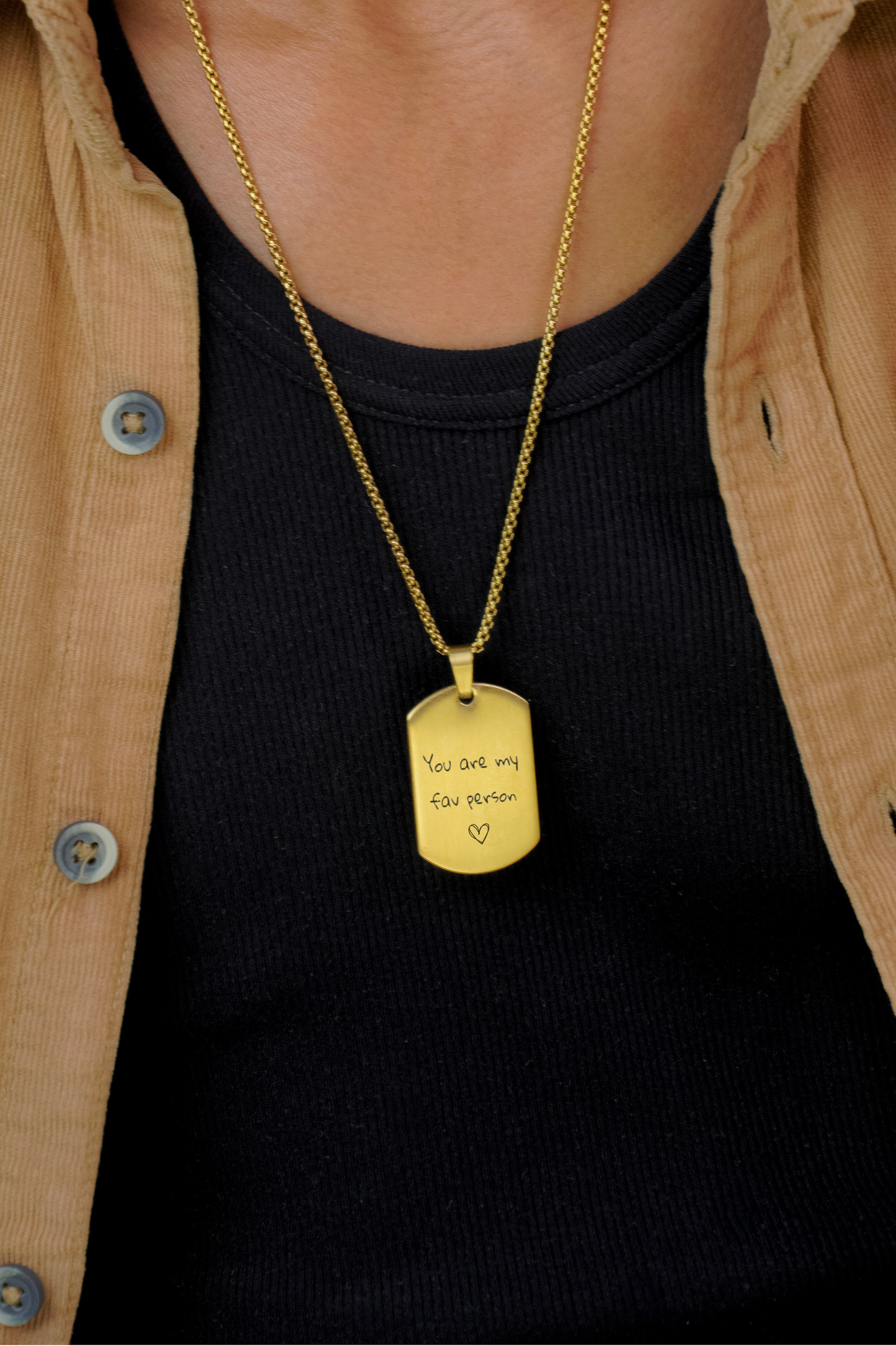 Gift for Couple: Handwritten Message Pendant