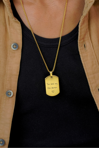 Gift for Couple: Handwritten Message Pendant