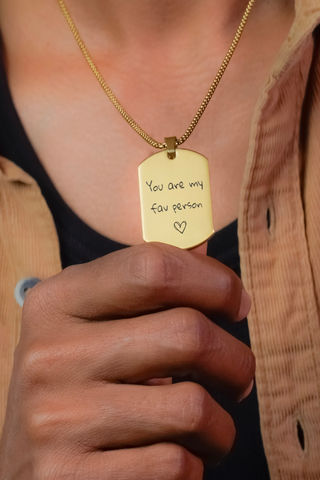 Gift for Couple: Handwritten Message Pendant
