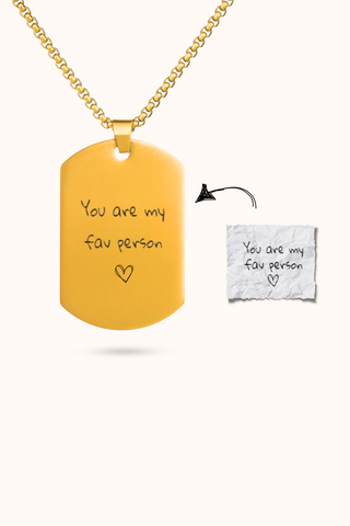 Gift for Couple: Handwritten Message Pendant