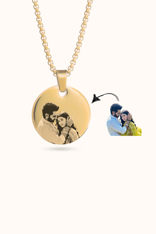 Personalized Photo Round Necklace
