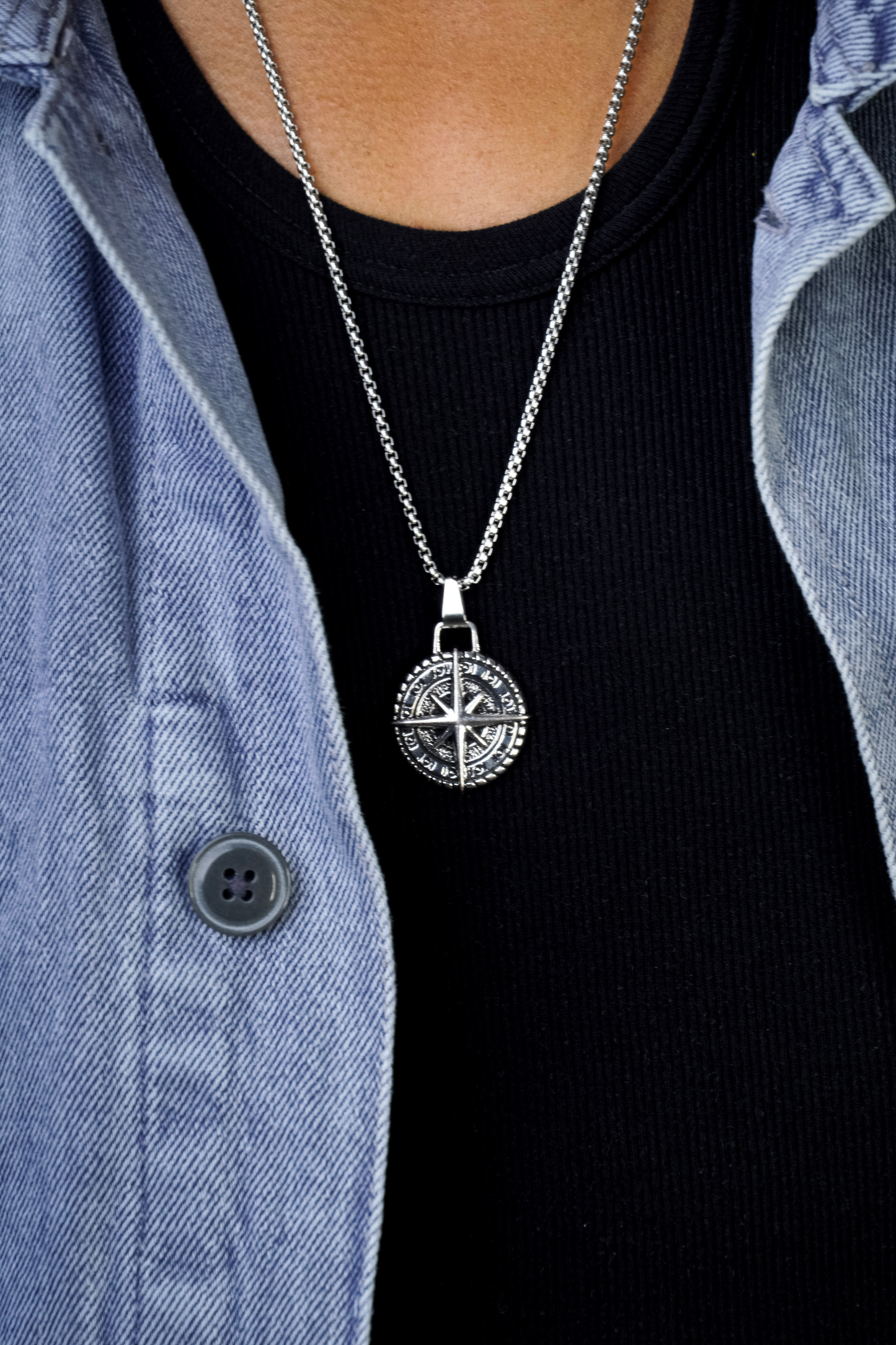 Compass Necklace for Men