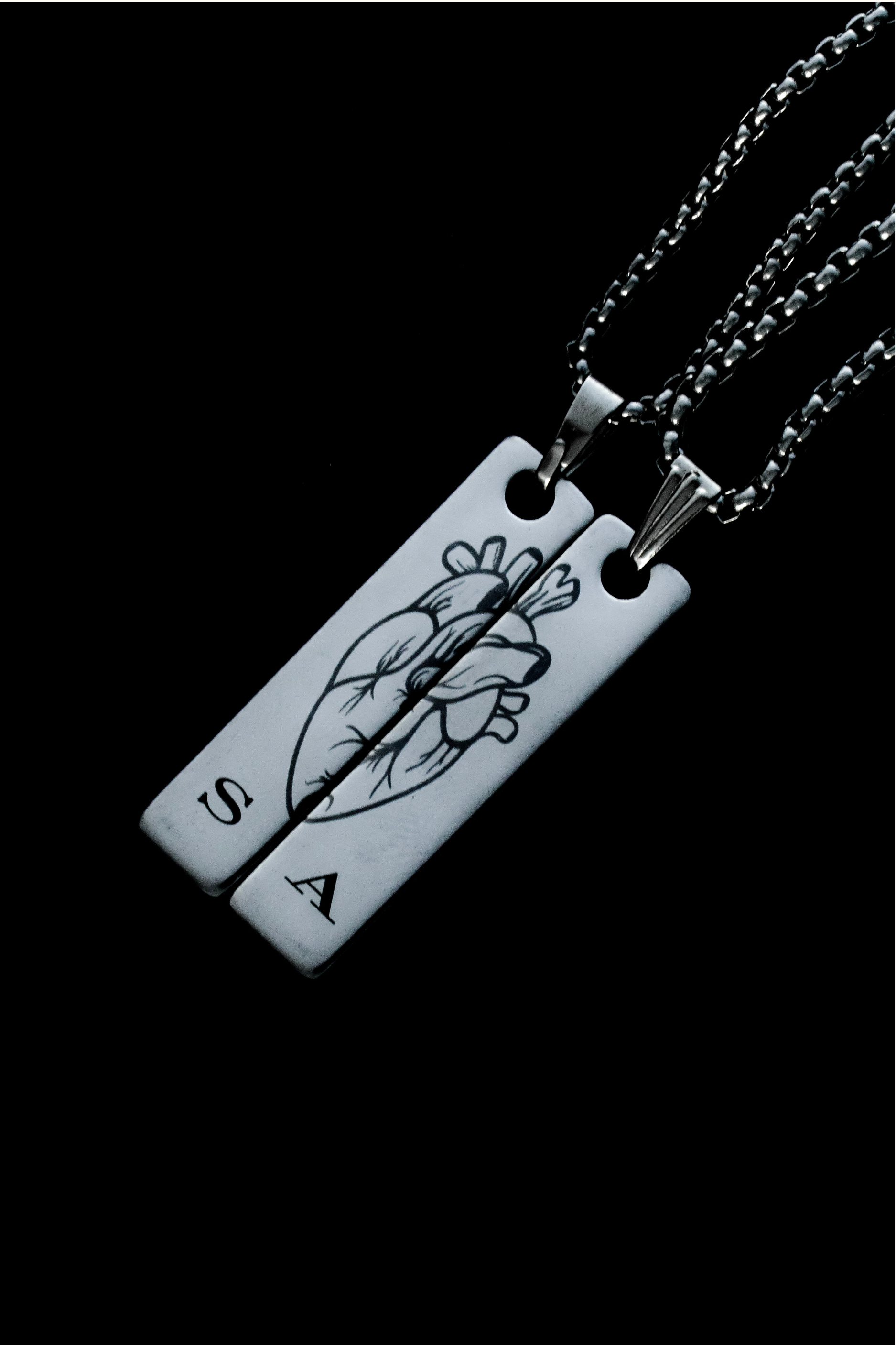 Couple Gift - Romantic Matching Heart Necklaces set for couples