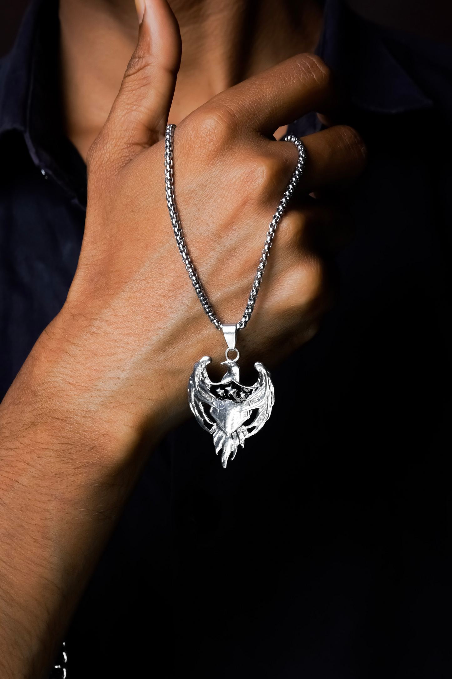 Eagle Anchor Pendant Necklace