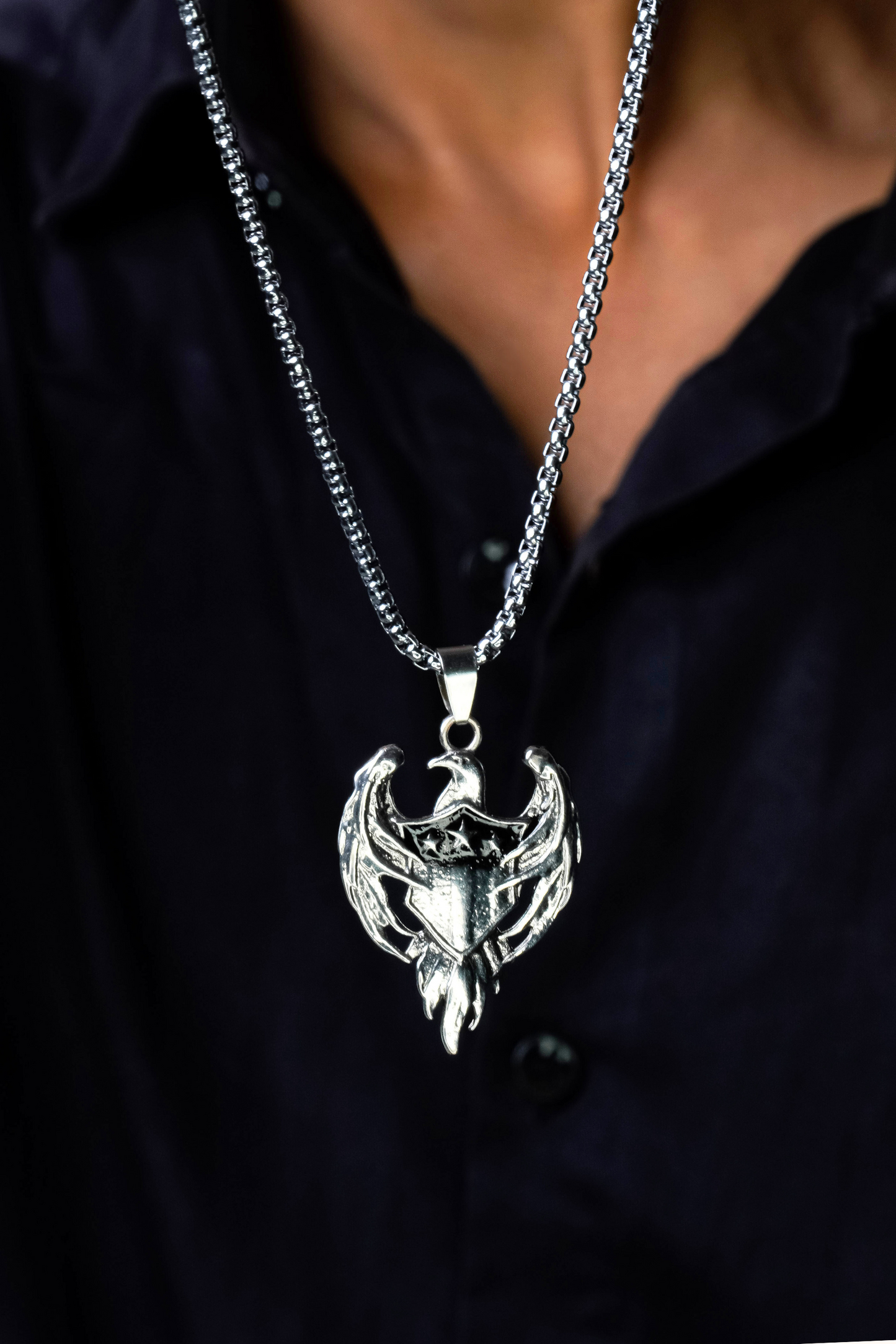 Eagle Anchor Pendant Necklace