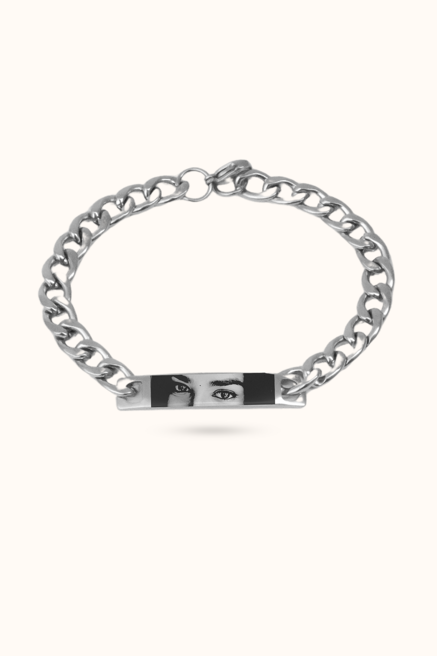 Customized Jewelry silver bracelet with engraved photo design