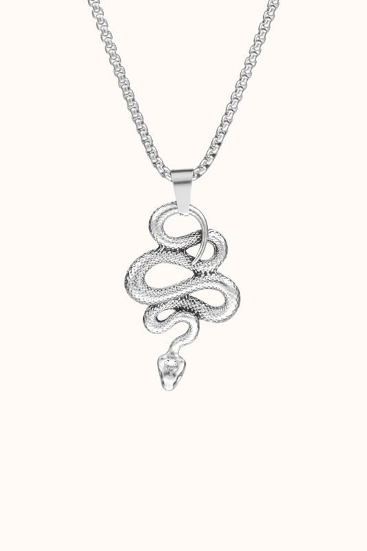 Silver Snake Necklace for Men