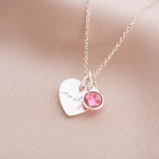  Personalized Birthstone Name Necklace