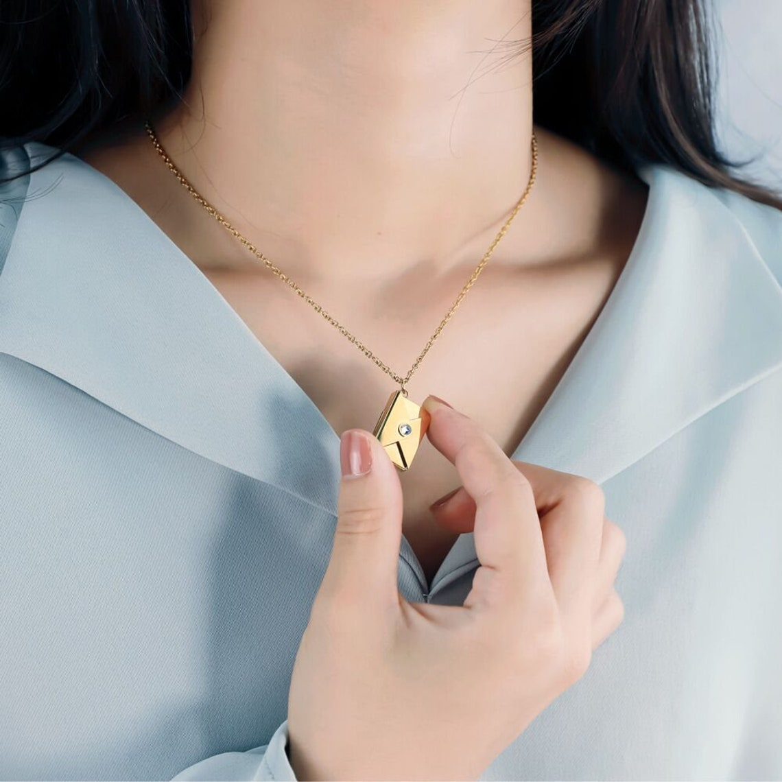 Personalized Gifts for her a Envelop Necklace