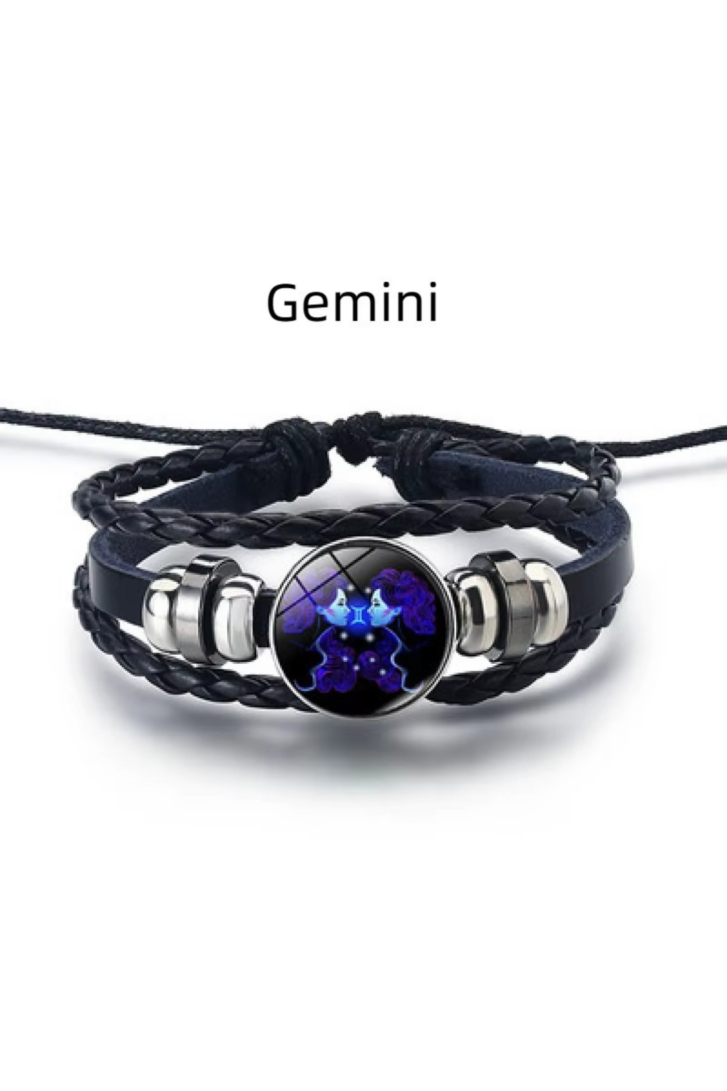 Personalized gifts - Virgo Zodiac Cosmic Leather Bracelet