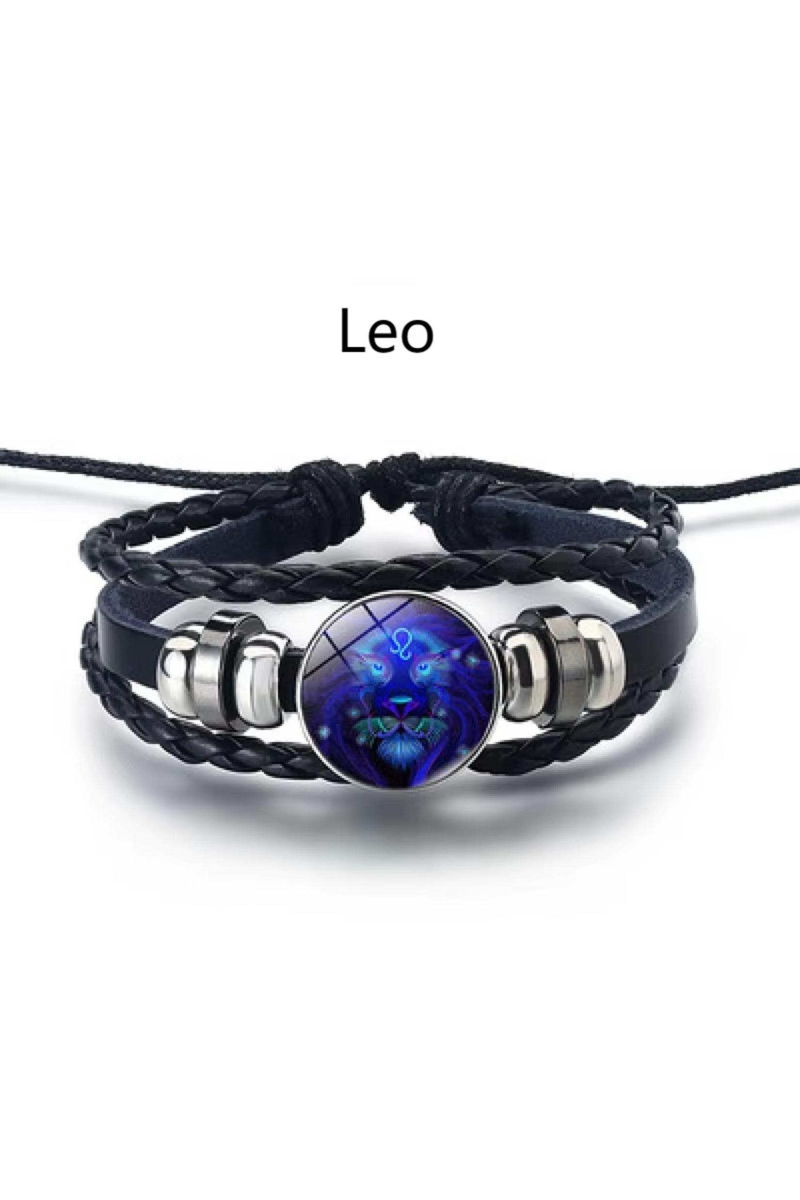 Personalized gifts - Libra Zodiac Cosmic Leather Bracelet